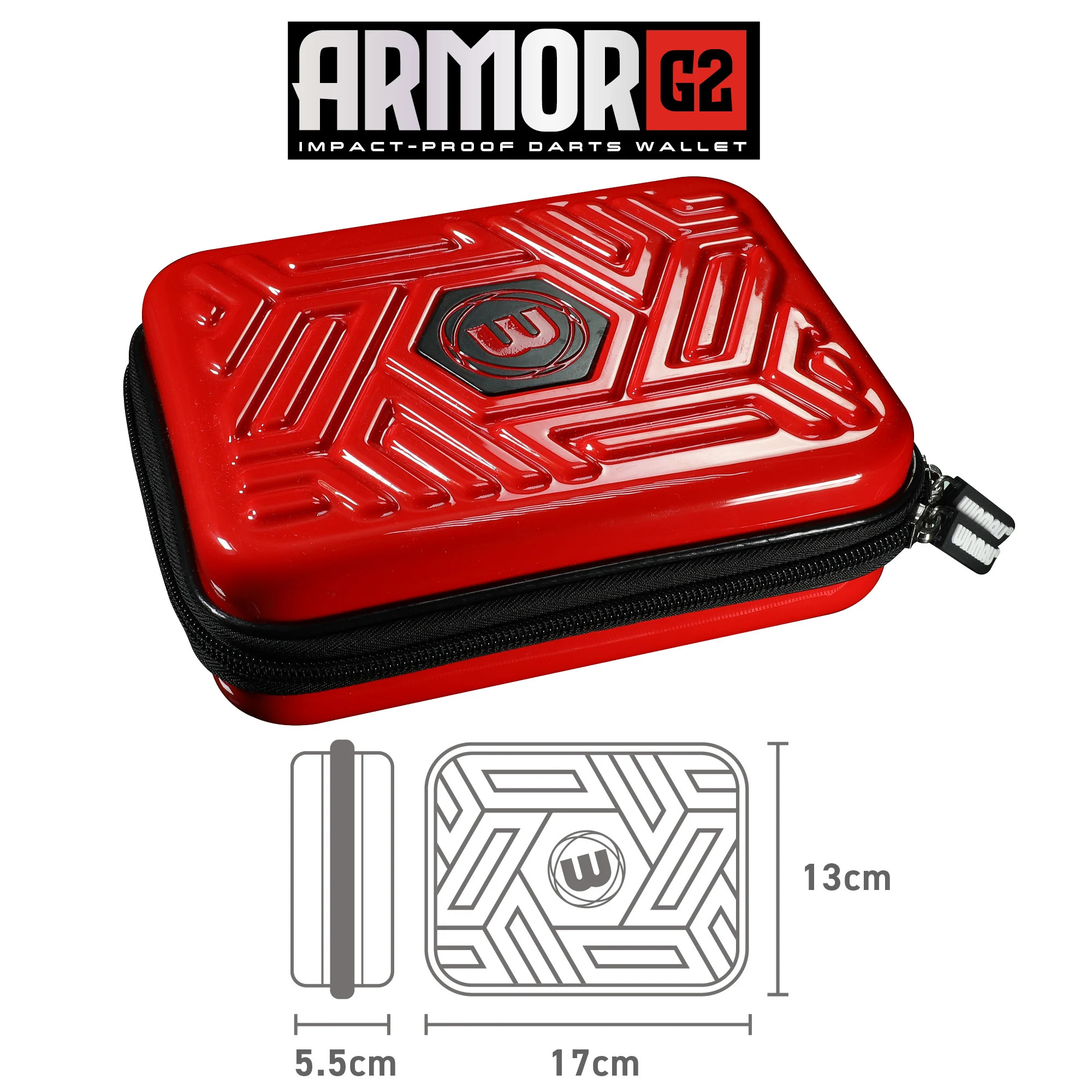 Winmau Armor G2 Dart Oku Kılıfı - Kırmızı, Siyah