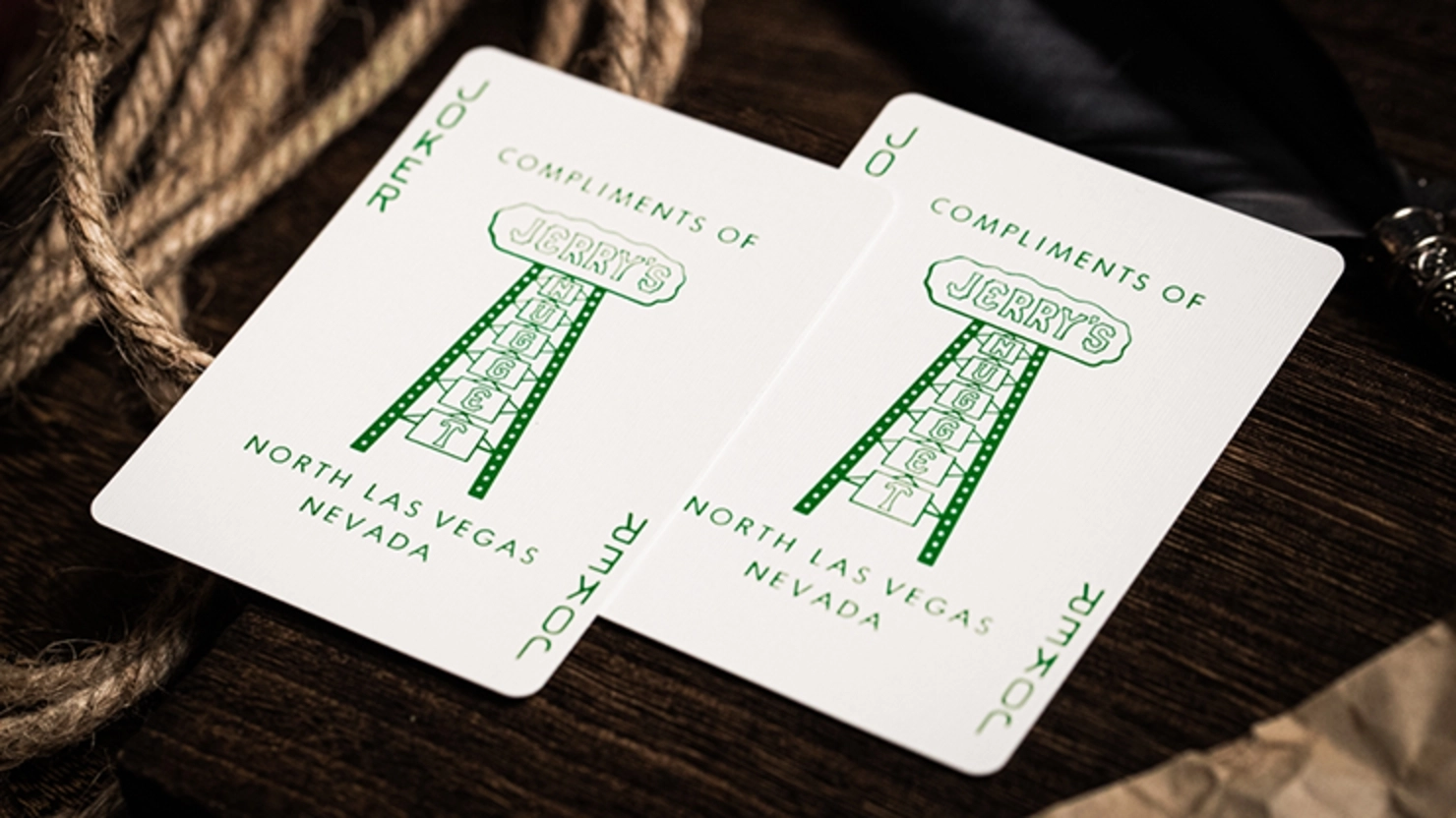 Jerry’s Nugget (Felt Green) Marked Monotone Oyun Kartı | USPCC