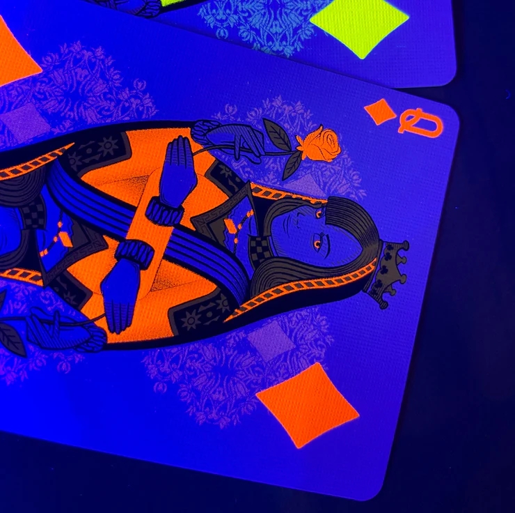 Bicycle Neon Solar-Orange Rider Back Oyun Kartı