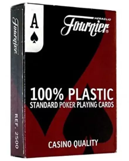 Fournier Plastic Poker Kart Single Deck-Kırmızı Siyah Oyun Kartı