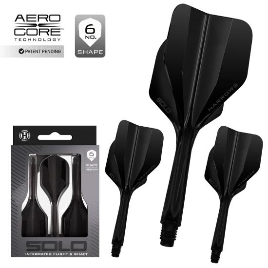 Harrows Solo: Integrated Flight and Shaft - Black