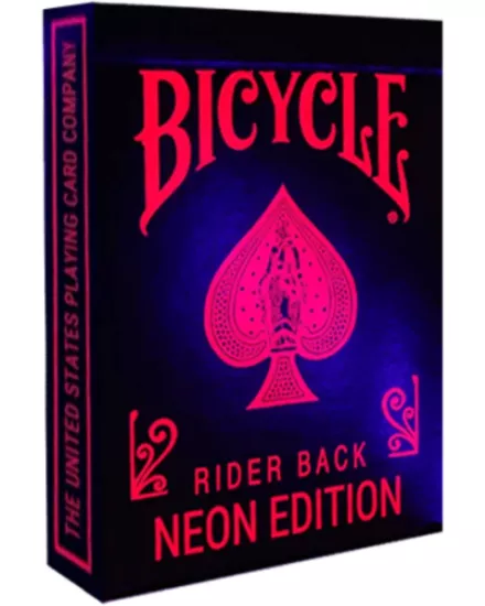 Bicycle Star-Fire Pink Neon Oyun Kartı - UV Işığında Parlayan Sınırlı Üretim