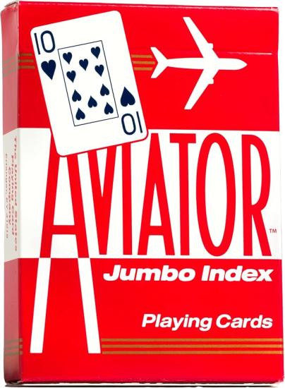 Aviator Jumbo Index İskambil Destesi – Kırmızı
