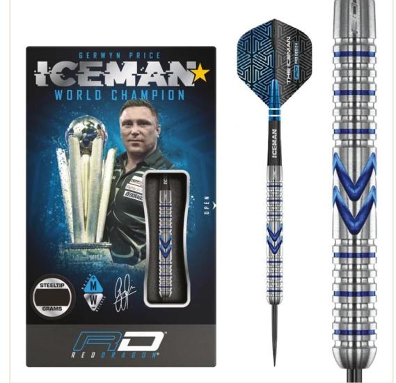 Red Dragon Gerwyn Price ’’Iceman’’ Midnight Edition 90% Tungsten Dart Oku