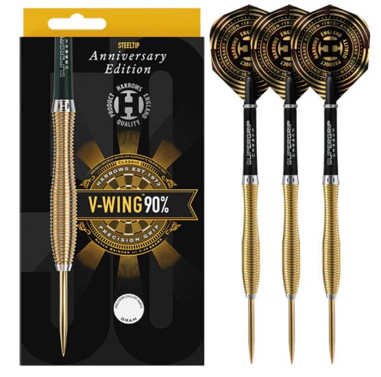 Harrows V-Wing 50. Yıl Özel Serisi 90% Tungsten Çelik Uçlu Dart Oku