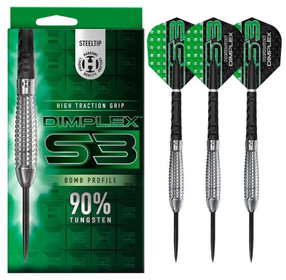 Harrows Dimplex S3 Bomb 90% Tungsten Çelik Uçlu Dart Oku