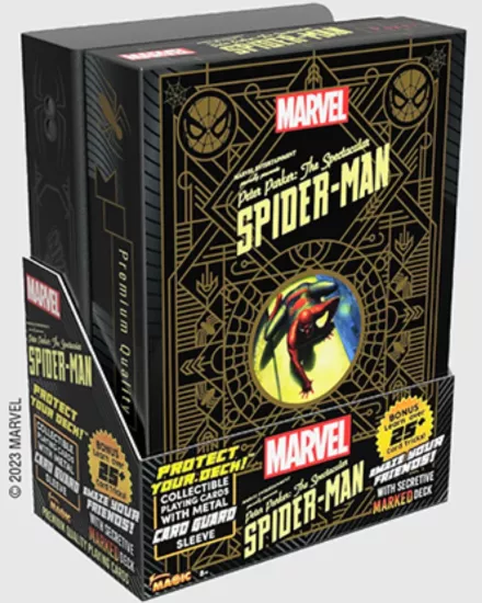 Marvel Spider Man Oyun Kartı ve Metal Kart Koruyucu - Sihirbaz Özellikli Set