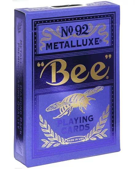 Bee MetalLuxe Mavi İskambil Destesi