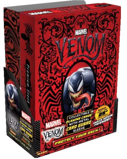 Marvel Venom Oyun Kartı ve Metal Kart Koruyucu - Sihirbaz Özellikli Set
