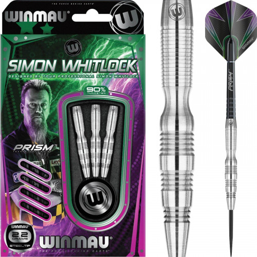 Winmau Simon Whitlock "Urban Grip" 90% Tungsten Çelik Uçlu Dart Oku Winmau Simon Whitlock "Urban Grip" 90% Tungsten Çelik Uçlu Dart Oku