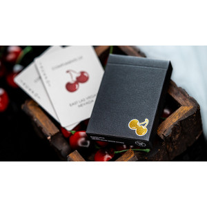 Cherry Casino House Deck (Monte Carlo Black and Gold) Playing Cards